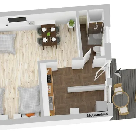 Apartamento Modernes Mit Einzelbetten, Parkplatz Vor Der Tuer, Wifi, Voll Ausgestattete Kueche, Inklusive Bettwaesche Und Handtuecher - Ideal Fuer Monteure - Alt03